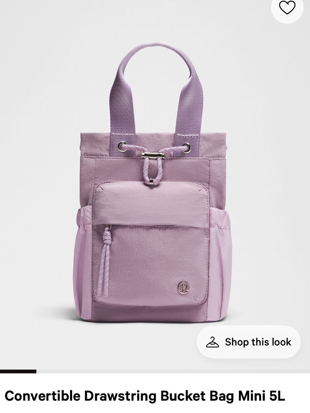 Lululemon Convertible Drawstring Bucket Bag Mini 5L *NWT* - Picture 3 of 6